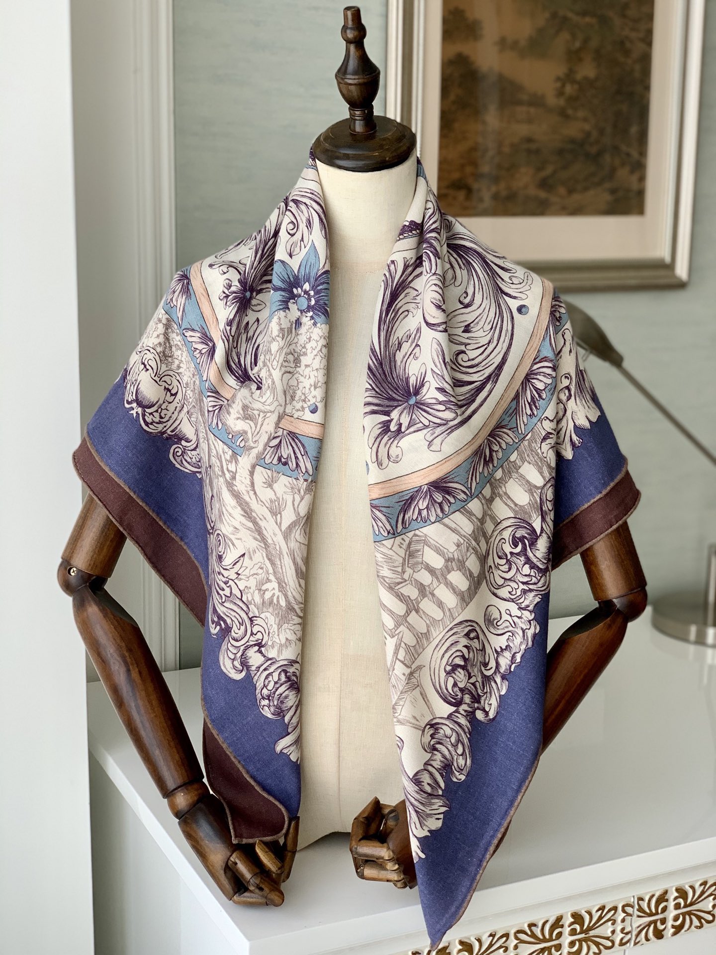 Cashmere Scarf Wrap - Elegant Ladies 110cm Cashmere Silk Scarf