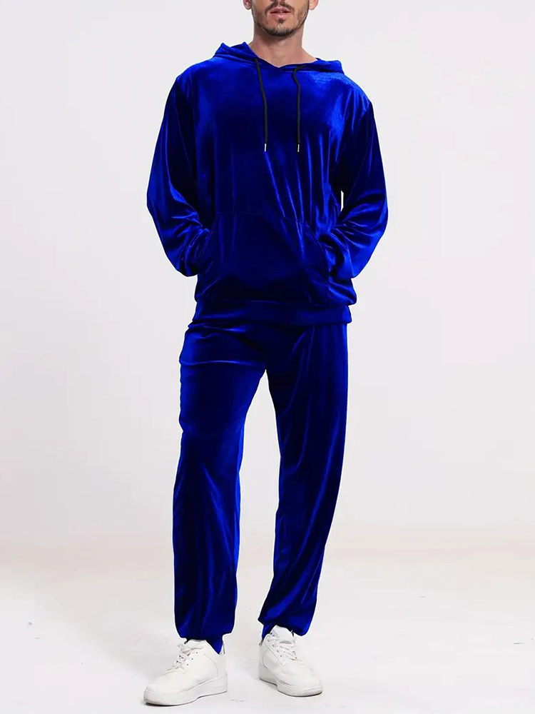 Winter Clothing For - Fashion Solid Color Velvet Two Piece