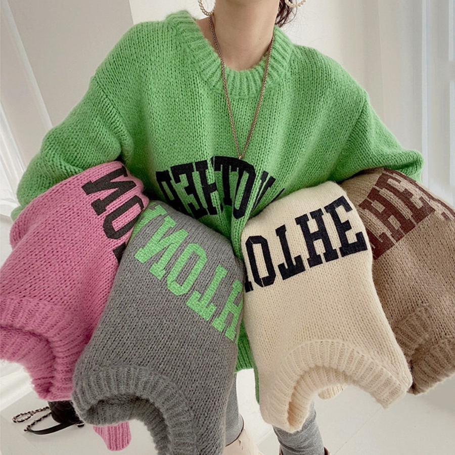 Winter Clothing Colors - Winter Fashion 5 Colors Letter Sweaters