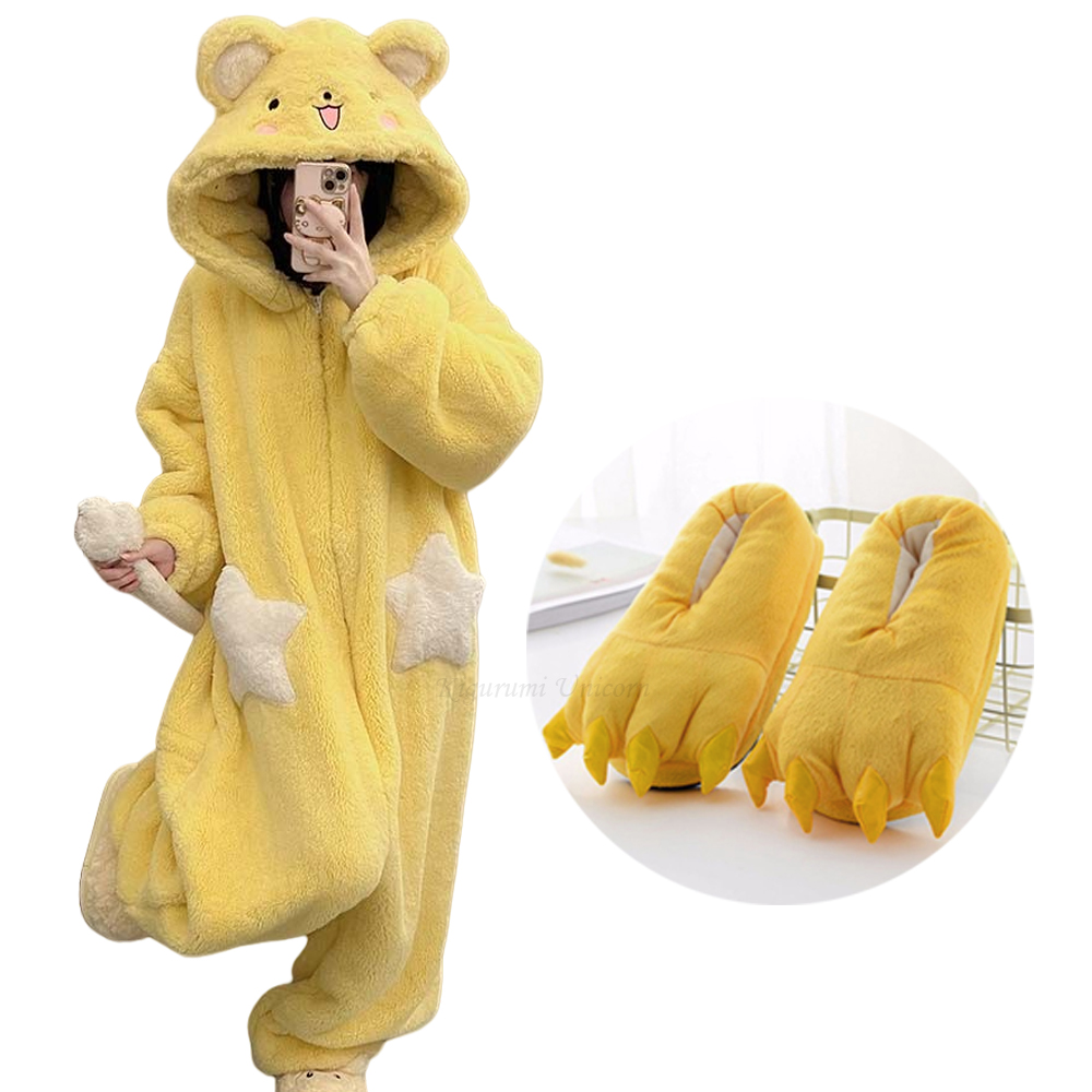 Fleece Hoodie Lined - Women's Cartoon Hooded Kigurumi Unicorn Winter