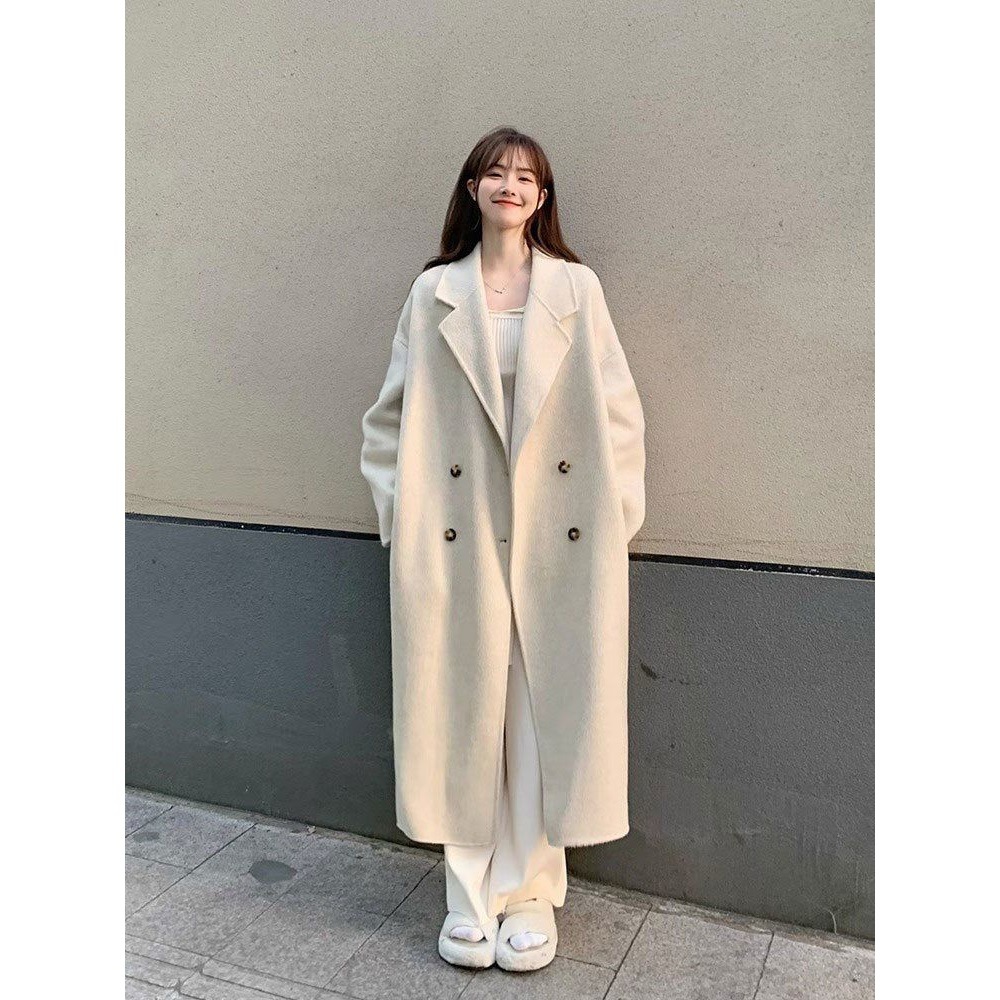 Wool Blend Coat - Women's Thickened Woolen Coat 2025 Autumn