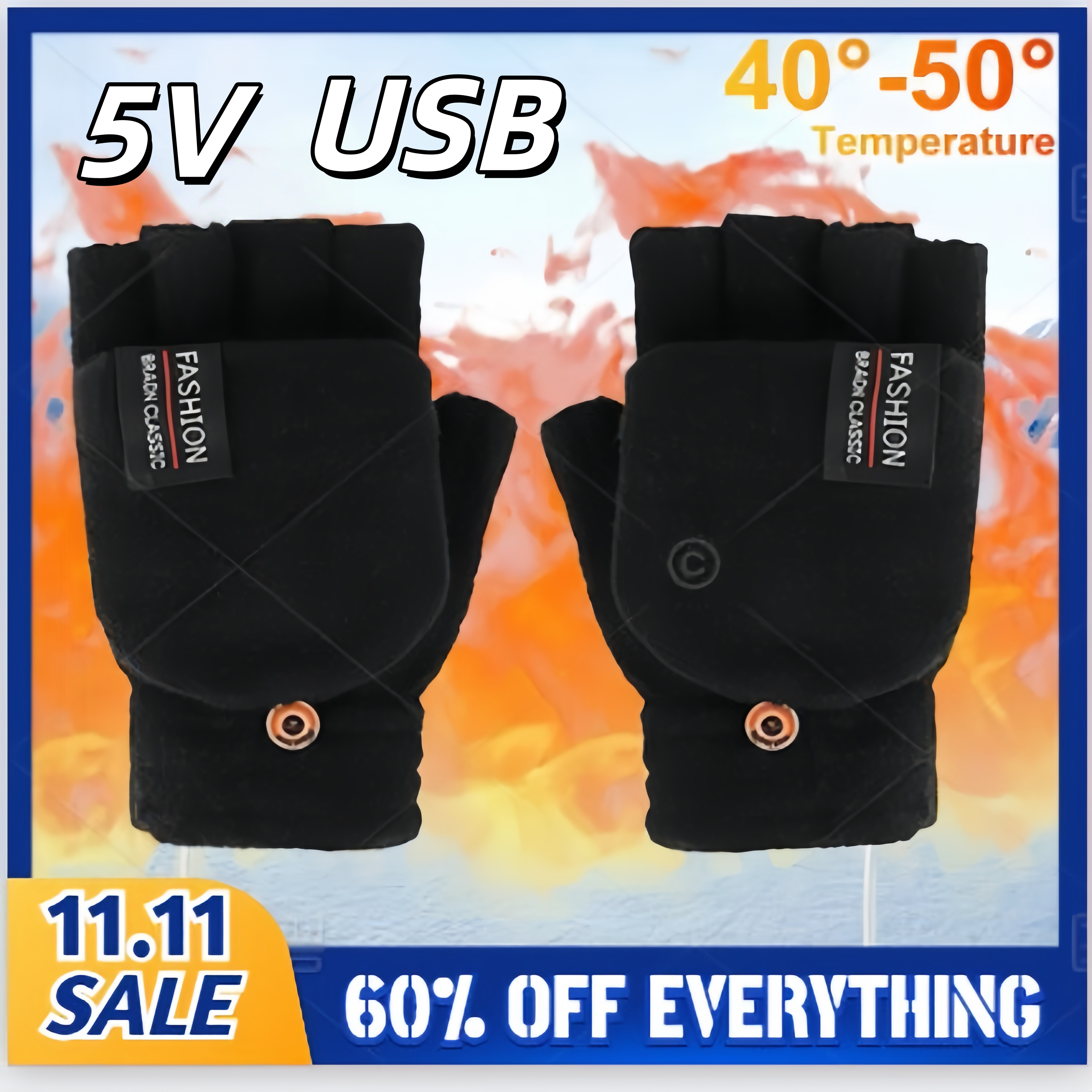 Electric USB Heating Gloves Ha - Hand Warmer Reusable 评论和价格