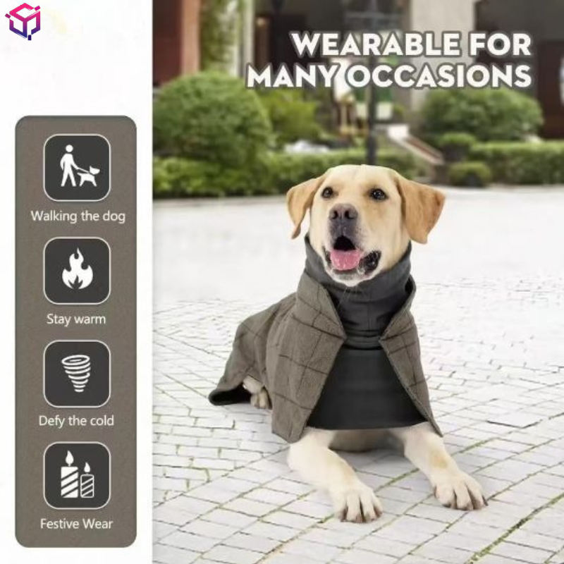 Warm Dog Coat English Plaid Do - Winter Clothing Types 评论和价格