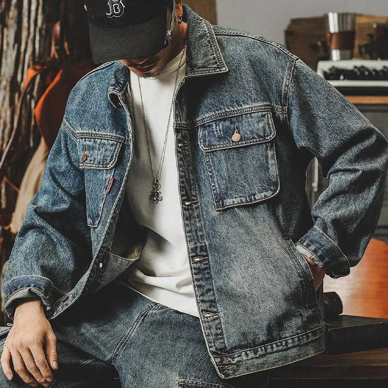 Trendy Loose Denim Jackets Man - Quality Winter Clothing 评论和价格