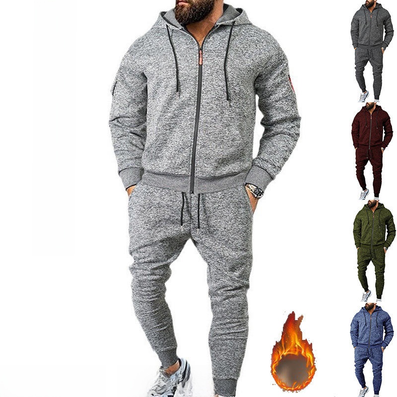 Men's Fleece Lined Hooded Zipp - Winter Clothing For 评论和价格