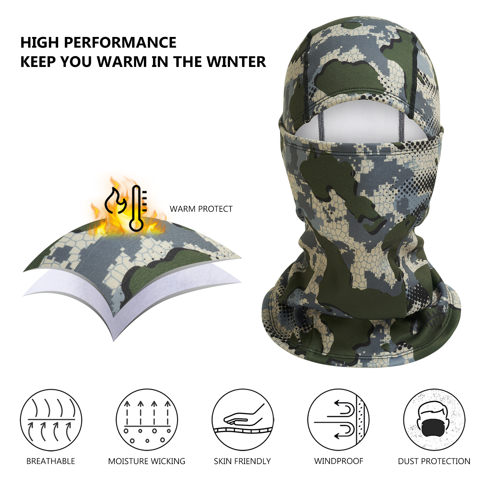 Bassdash Men Women Ninja Hood  - Fleece Hoodie Lined 评论和价格