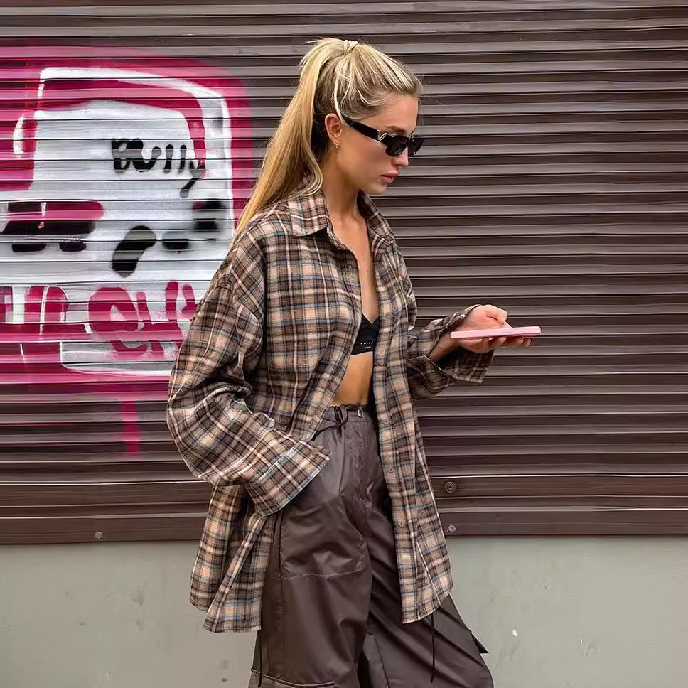 2025 Autumn Casual Plaid Shirt - Winter Clothing Uae 评论和价格