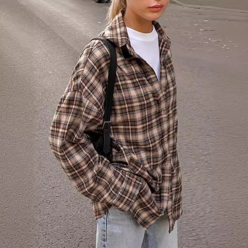 2025 Autumn Casual Plaid Shirt - Winter Clothing Uae 评论和价格