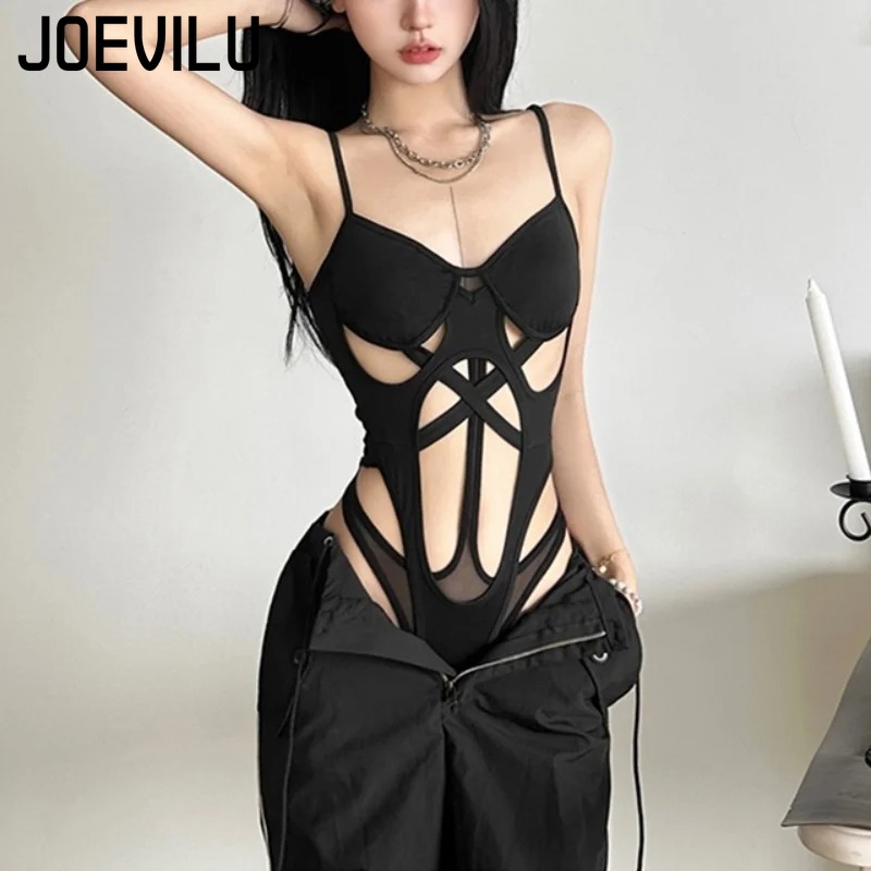 Y2K Black Bodysuit Women Hollo - Y2K Winter Clothing 评论和价格
