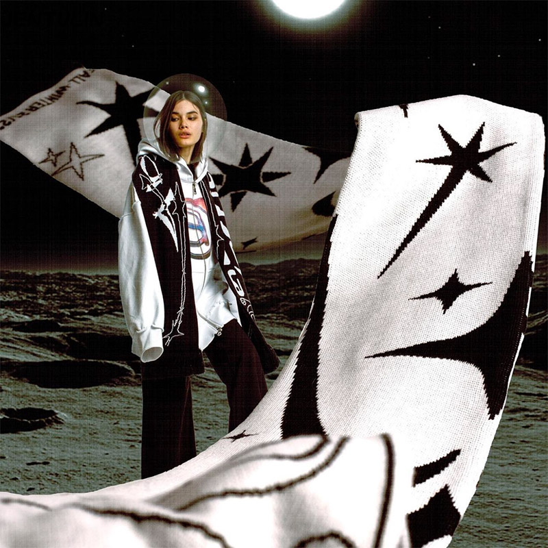 Punk Fashion Creative Striped  - Y2K Winter Clothing 评论和价格