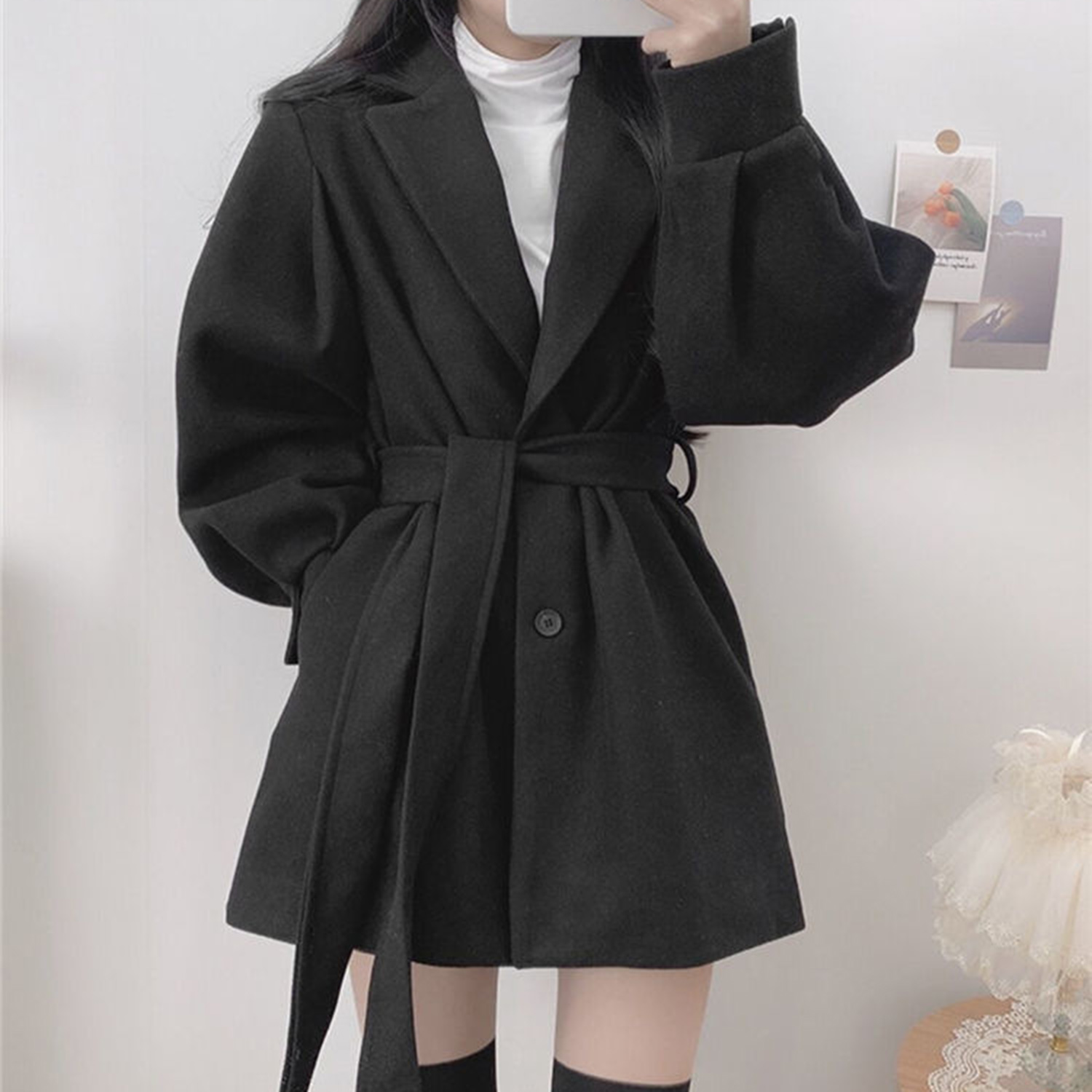 Allingentle Ivory Women's Blaz - Wool Blend Coat 评论和价格