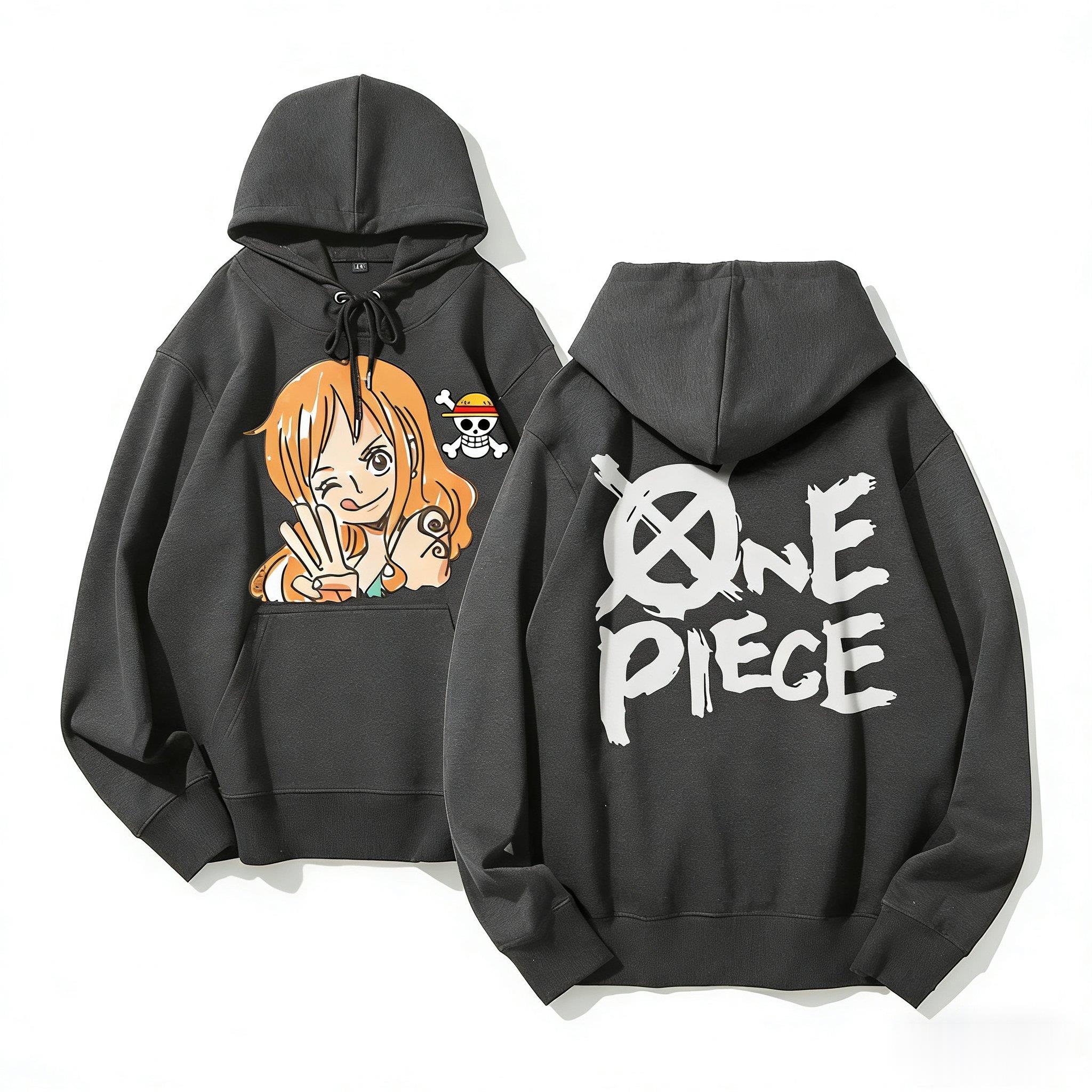 One Piece Nami Anime Hoodie Me - Y2K Winter Clothing 评论和价格