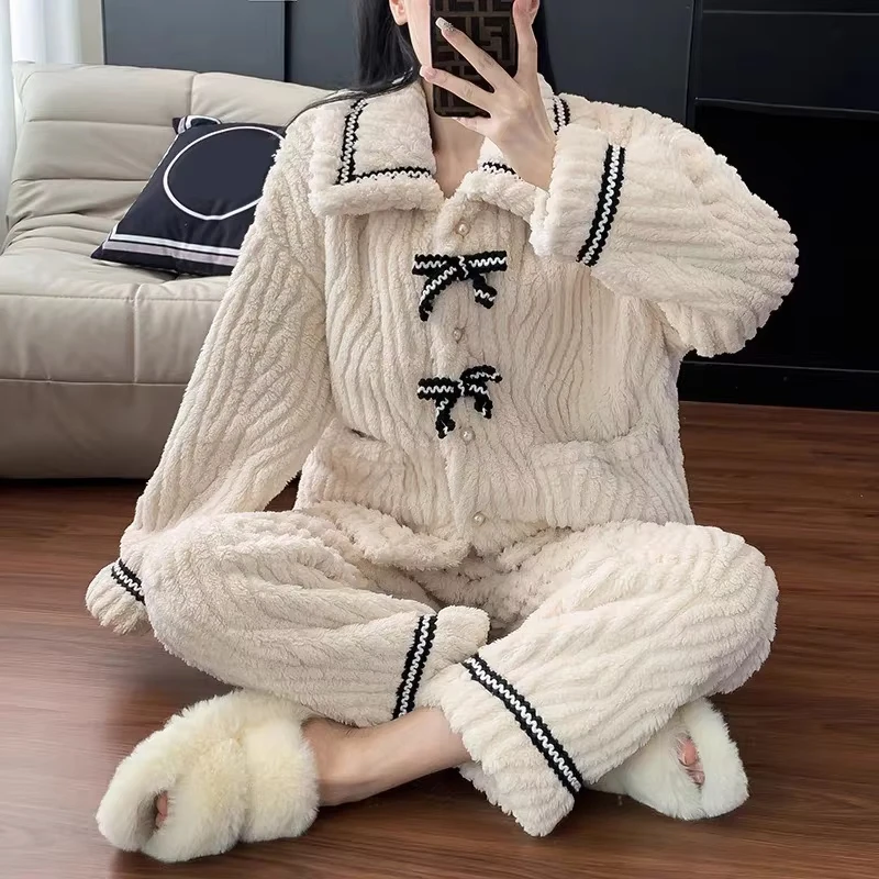 2Pcs/set women's pajamas autum - Winter Clothing For 评论和价格