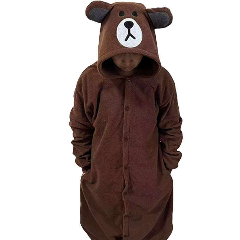 Brown Bear Onesie Women Men An - Fleece Hoodie Lined 评论和价格
