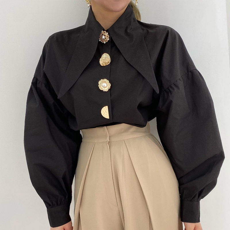 White Elegant Pearl Women Shir - Y2K Winter Clothing 评论和价格