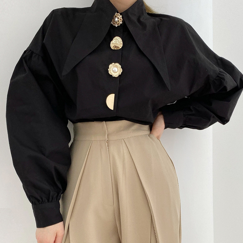 White Elegant Pearl Women Shir - Y2K Winter Clothing 评论和价格