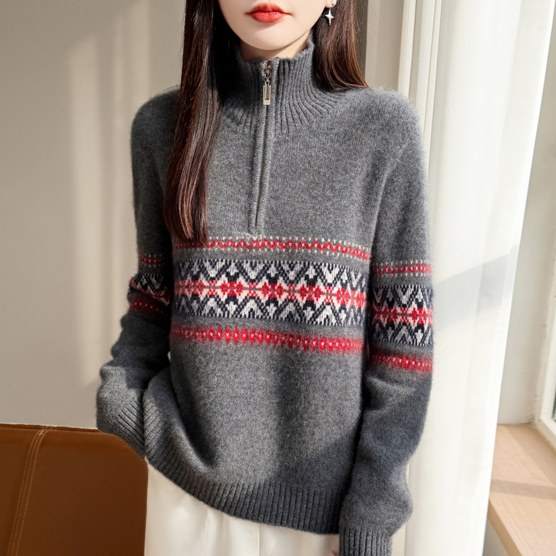 High Quality Women's Jacquard  - Quality Winter Clothing 评论和价格
