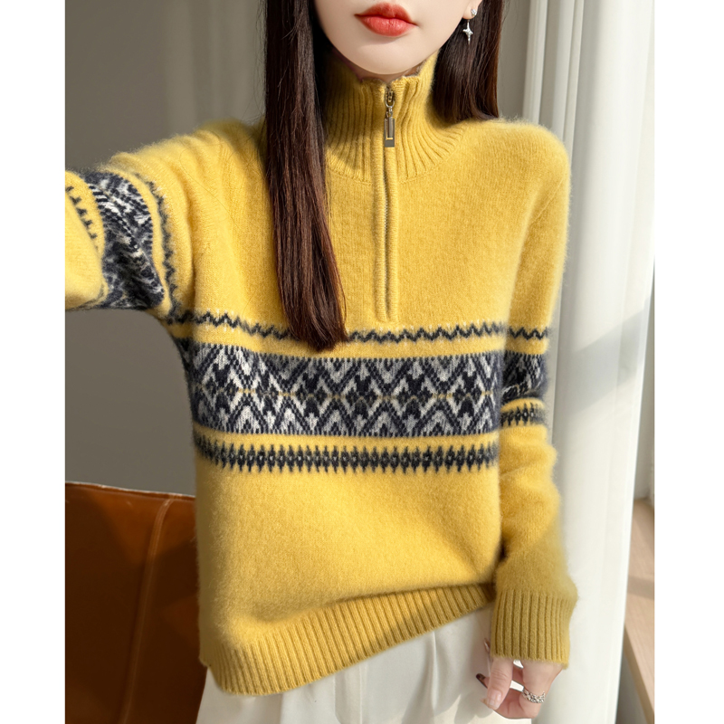 High Quality Women's Jacquard  - Quality Winter Clothing 评论和价格
