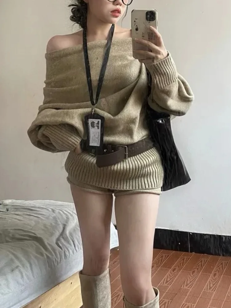 Autumn Winter Korean Knit Outf - Y2K Winter Clothing 评论和价格