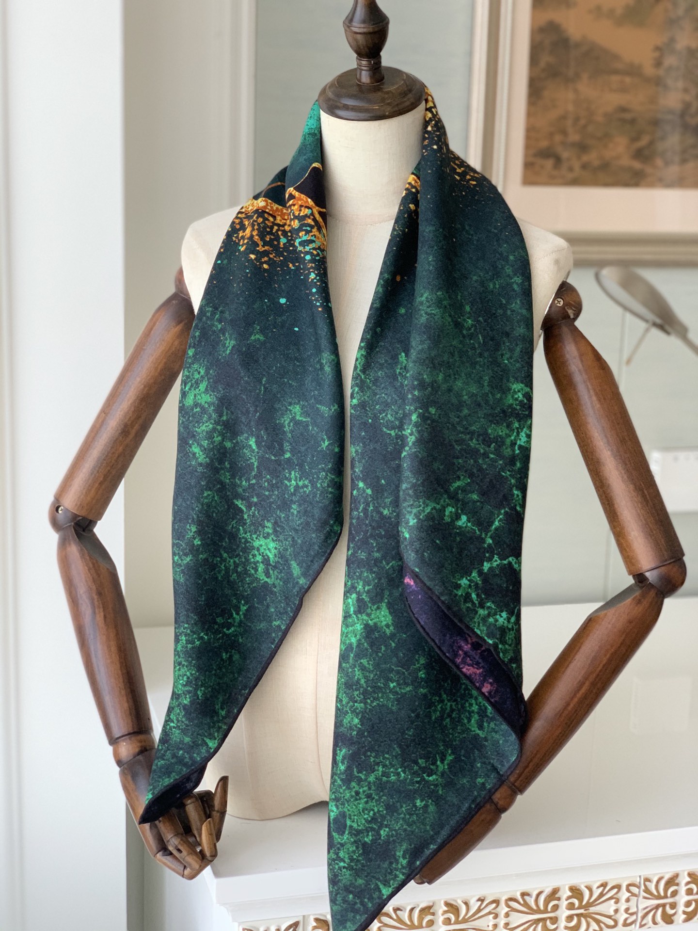 110CM Velvet Handmade Silk Cas - Cashmere Scarf Wrap 评论和价格
