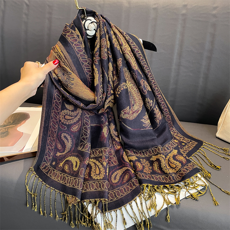 Luxury Brand Autumn Cashmere P - Cashmere Scarf Wrap 评论和价格