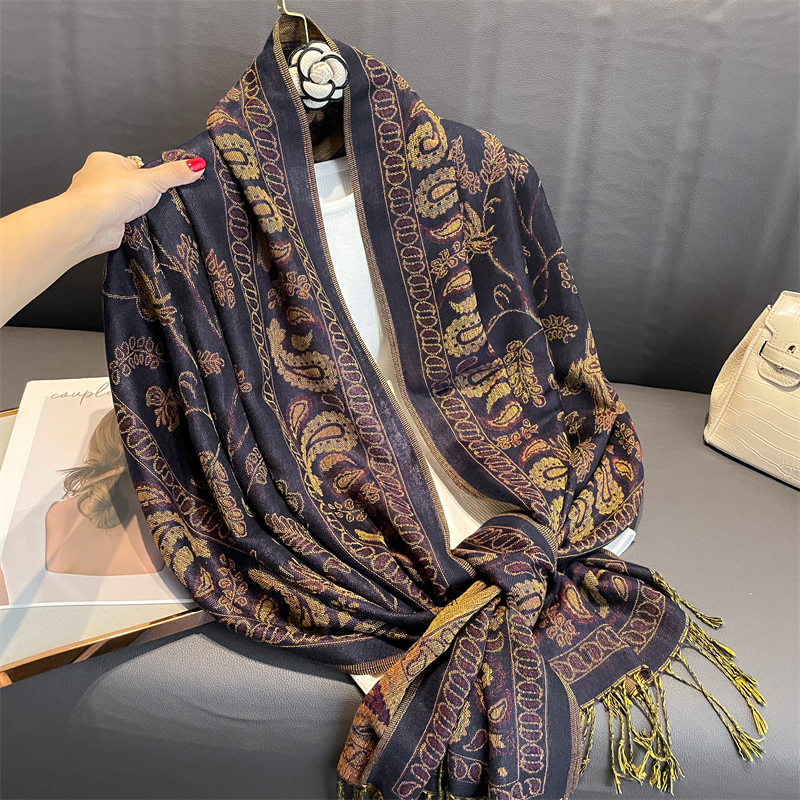 Luxury Brand Autumn Cashmere P - Cashmere Scarf Wrap 评论和价格