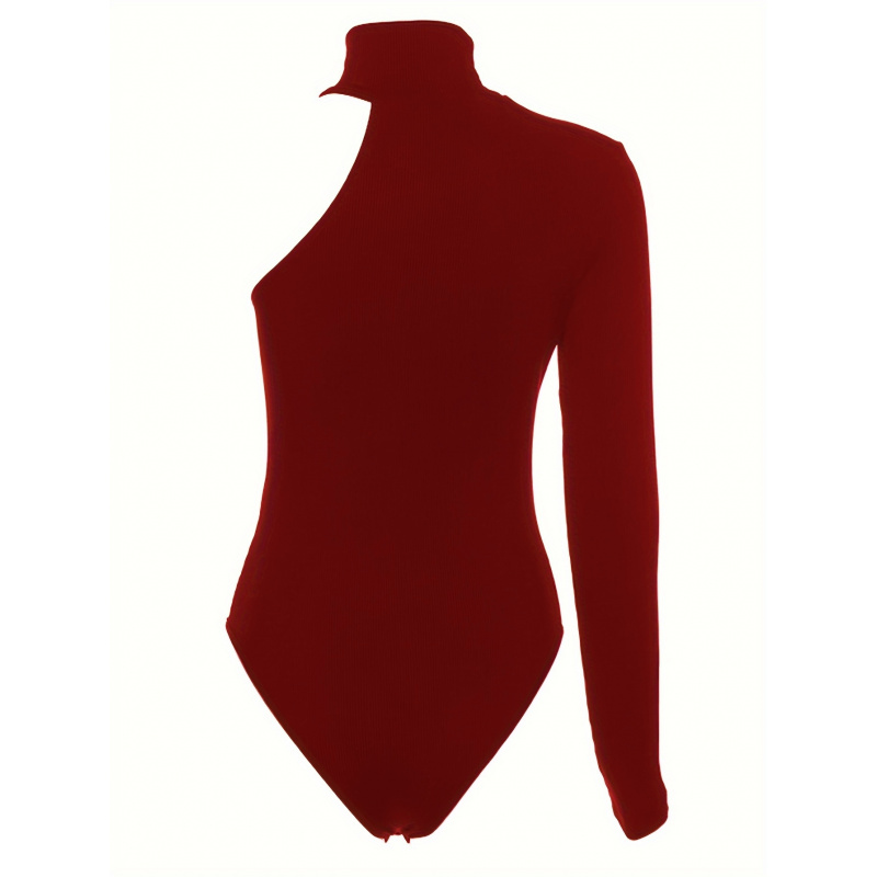 Solid Asymmetric One Shoulder  - Winter Clothing For 评论和价格