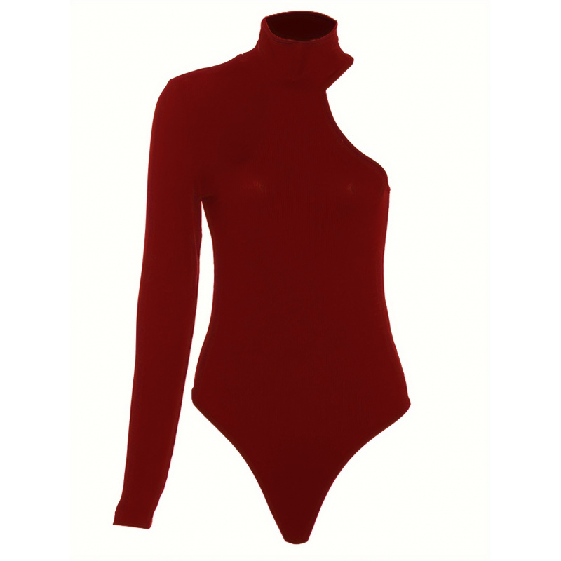 Solid Asymmetric One Shoulder  - Winter Clothing For 评论和价格