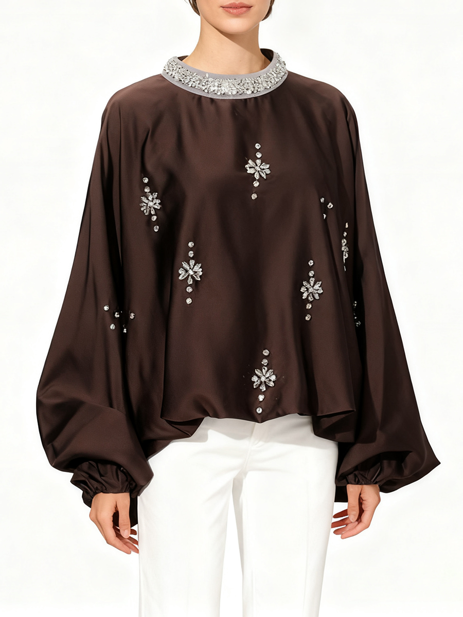 VGH Elegant Retro Loose Blouse - Winter Clothing Types 评论和价格