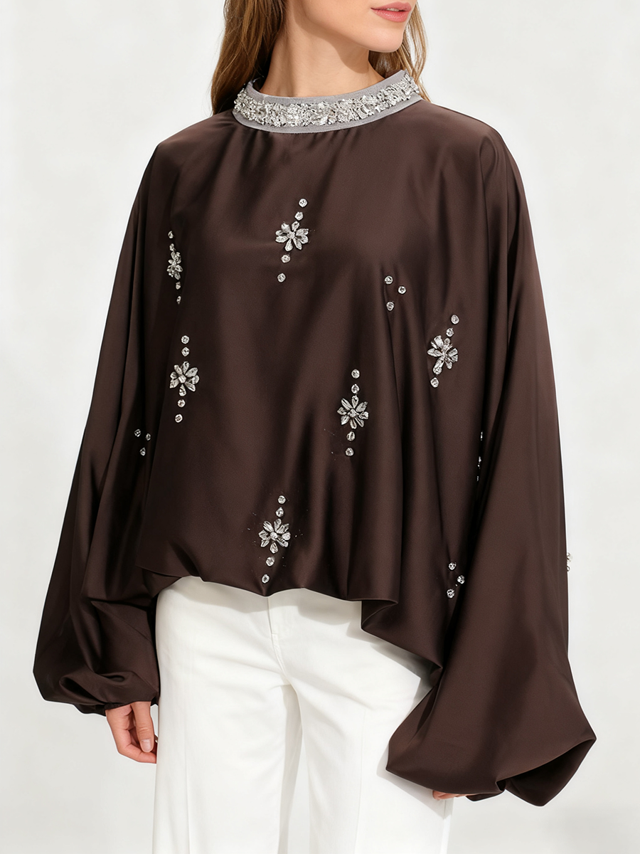 VGH Elegant Retro Loose Blouse - Winter Clothing Types 评论和价格