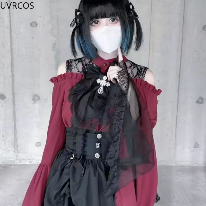 Gothic Y2k Lolita Style Shirts - Y2K Winter Clothing 评论和价格