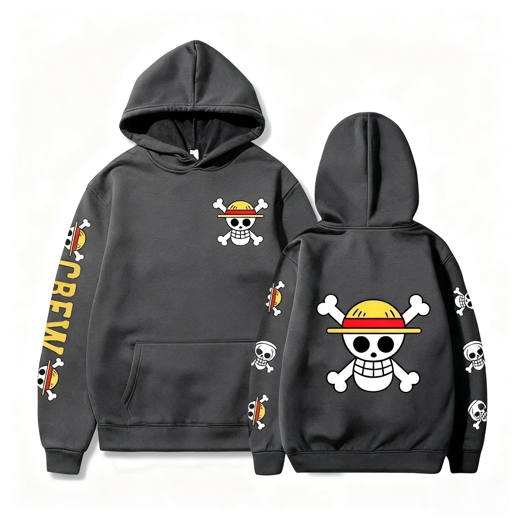One Piece Skull Print Hoodie M - Winter Clothing Uae 评论和价格