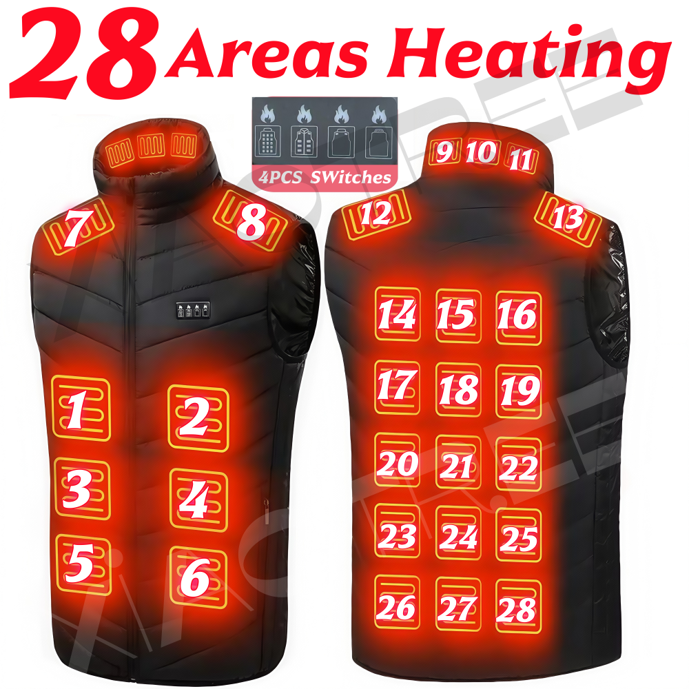 28/9 Areas Heated Vest Men Jac - Winter Clothing Uae 评论和价格