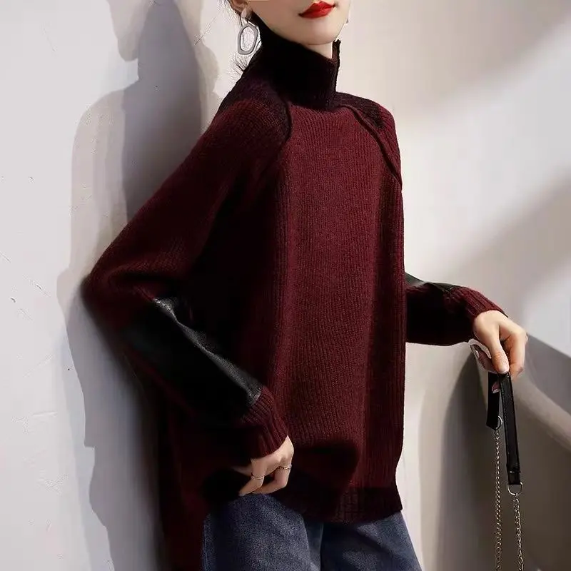 Vintage Turtleneck Knitted Jum - Winter Clothing Colors 评论和价格