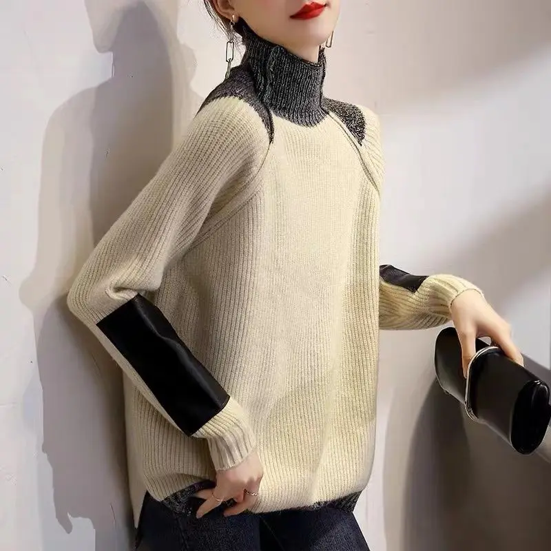 Vintage Turtleneck Knitted Jum - Winter Clothing Colors 评论和价格