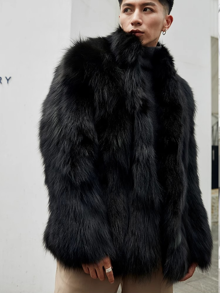 Furry Stand Collar Oversized T - Winter Clothing Uae 评论和价格