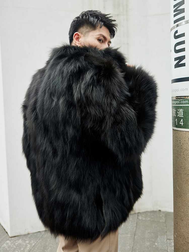 Furry Stand Collar Oversized T - Winter Clothing Uae 评论和价格