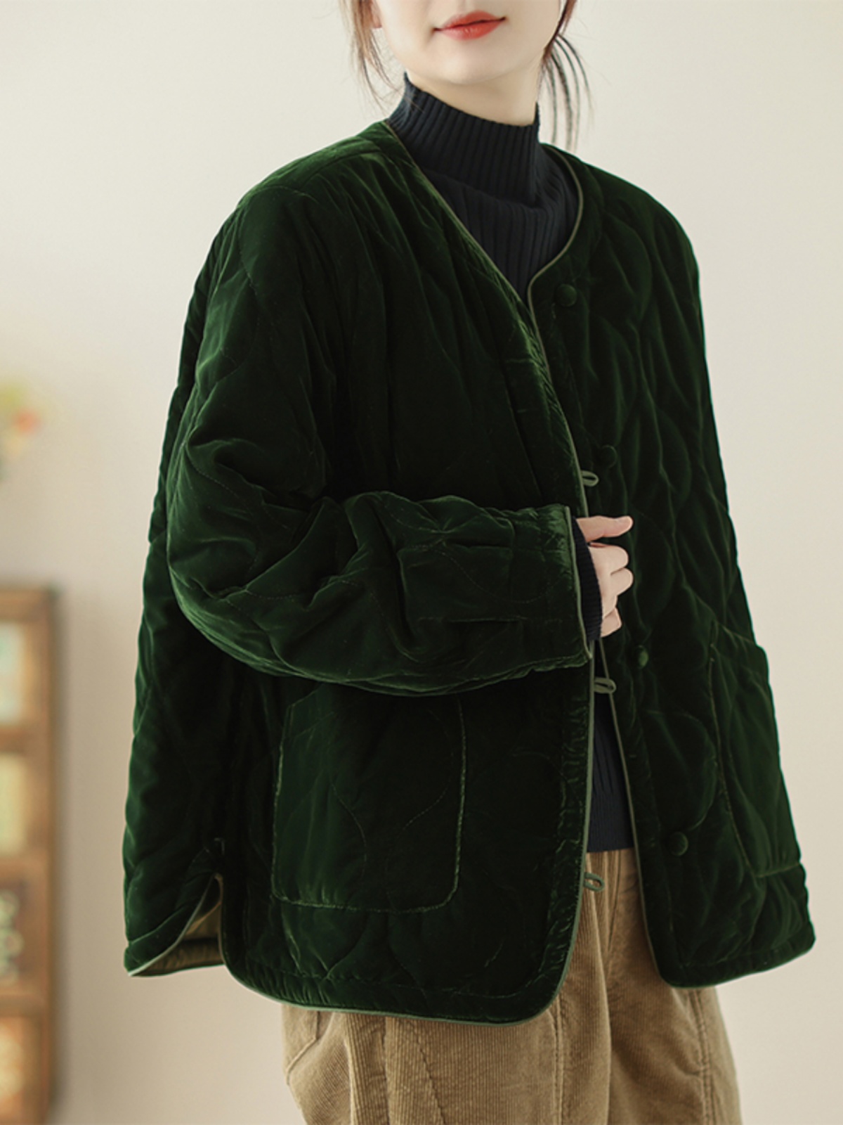 Retro Casual Cotton Jacket rou - Winter Clothing Types 评论和价格