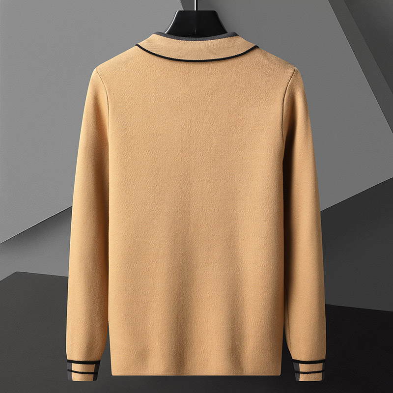 Autumn/Winter Jacquard Knitted - Wool Blend Coat 评论和价格