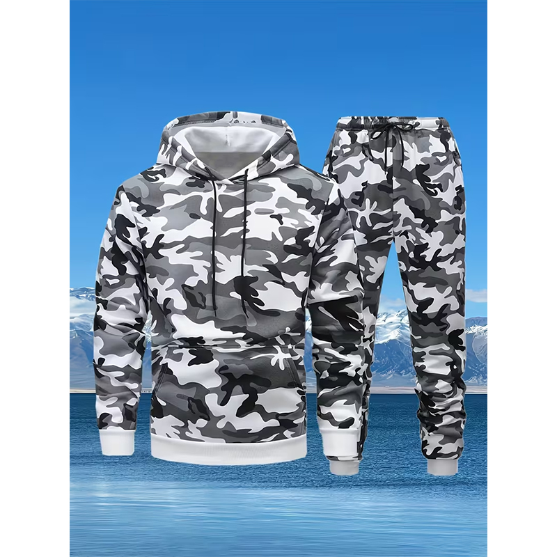 Autumn Camouflage 3D Print Hoo - Winter Clothing For 评论和价格