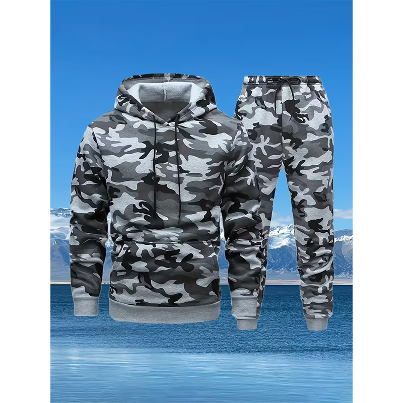 Autumn Camouflage 3D Print Hoo - Winter Clothing For 评论和价格