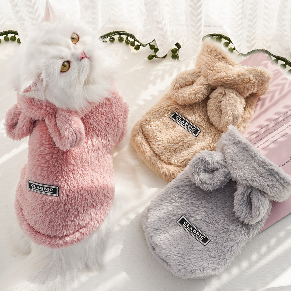 Pet Dog Soft Fleece Clothes Cu - Fleece Hoodie Lined 评论和价格