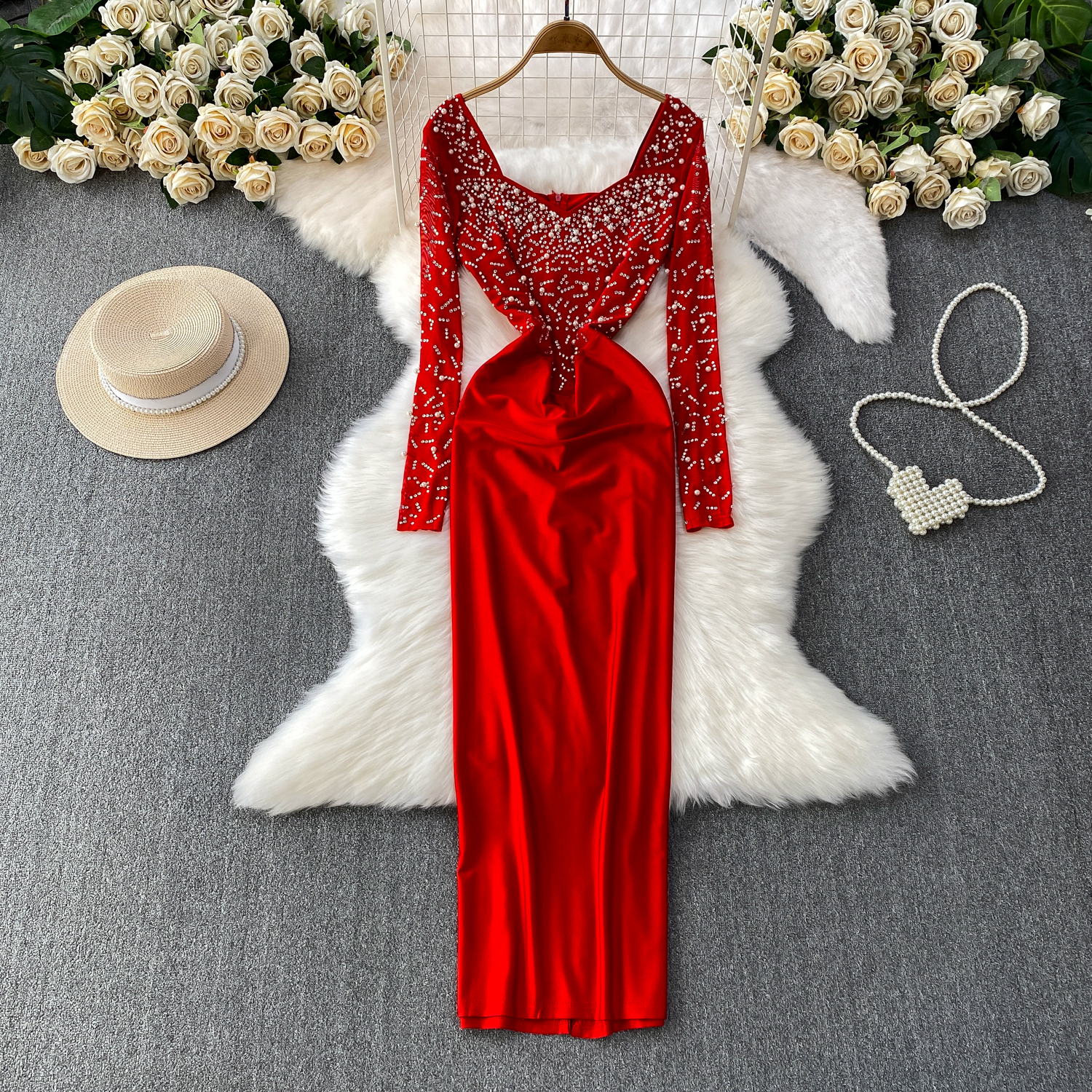 Chic vintage Beading long slee - Winter Clothing H&M 评论和价格