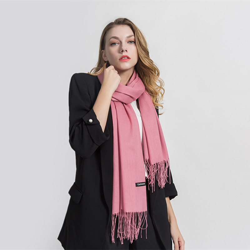 Fashion Solid Scarf Women Cash - Cashmere Scarf Wrap 评论和价格