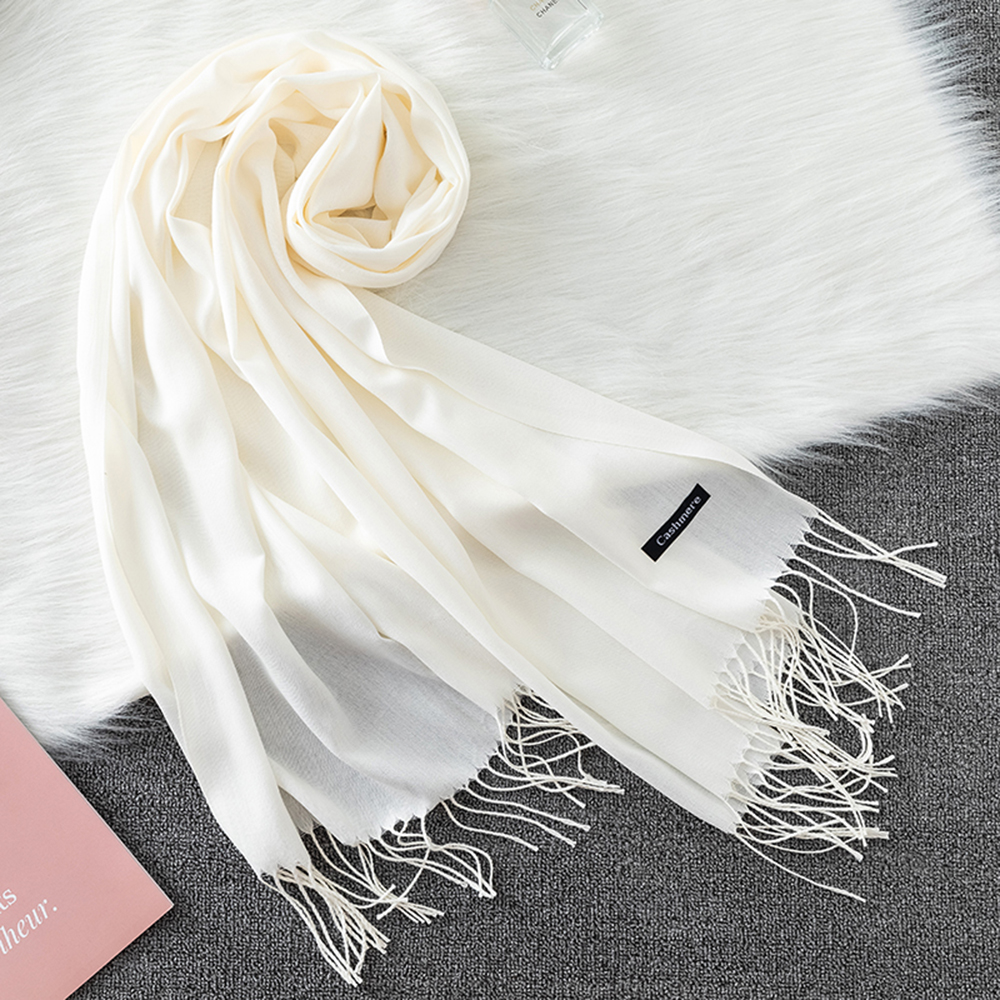 Fashion Solid Scarf Women Cash - Cashmere Scarf Wrap 评论和价格