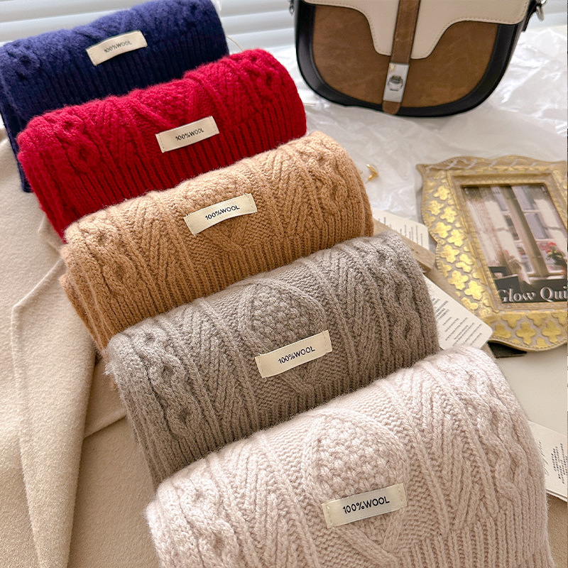 Luxury 100% Wool Scarf Women M - Cashmere Scarf Wrap 评论和价格