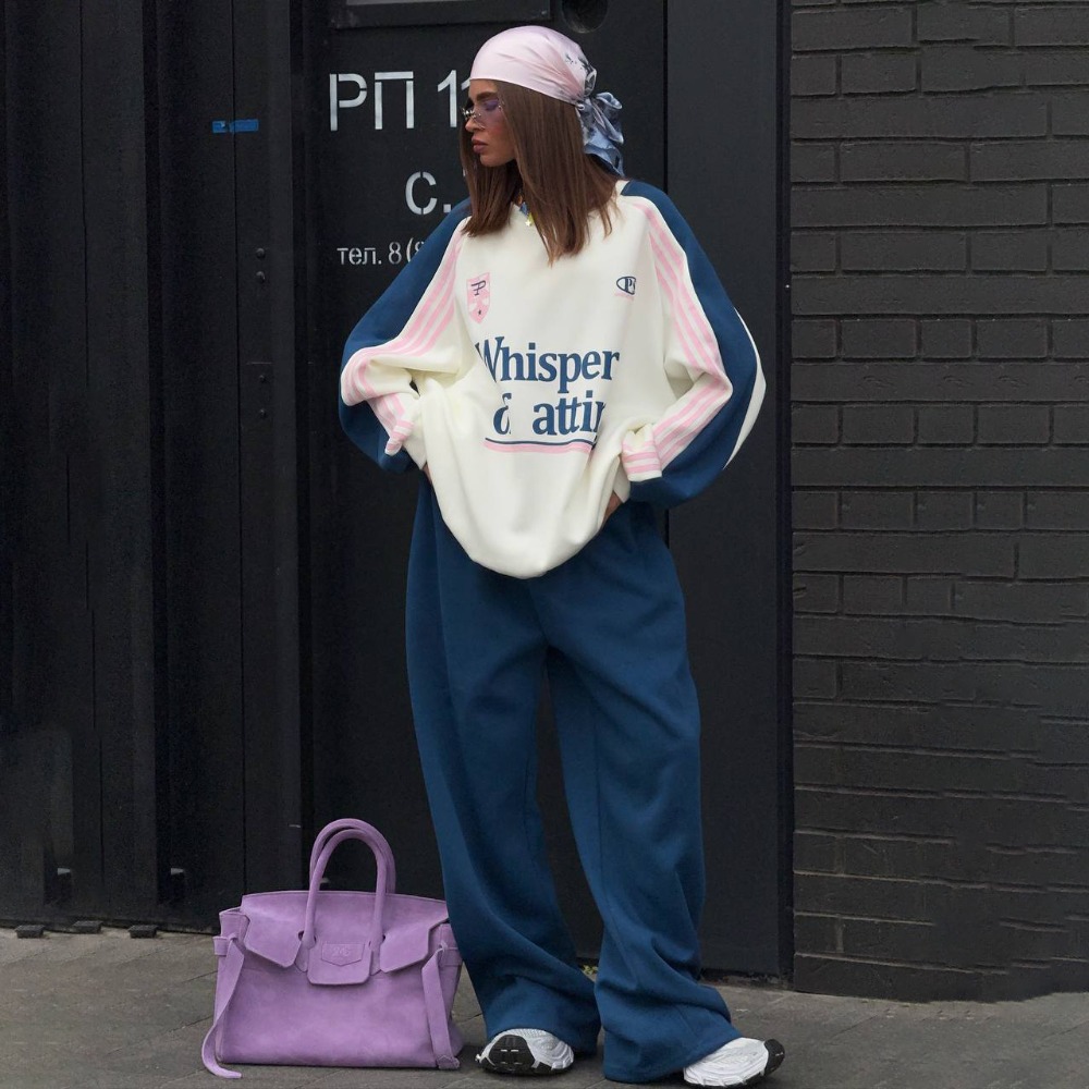 Fashion Contrasting Sweatshirt - Y2K Winter Clothing 评论和价格