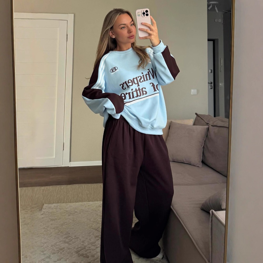 Fashion Contrasting Sweatshirt - Y2K Winter Clothing 评论和价格