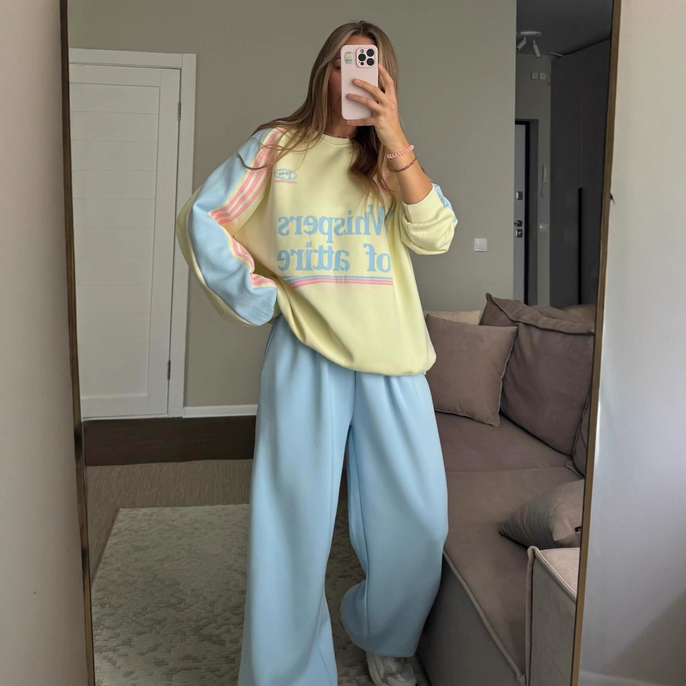 Fashion Contrasting Sweatshirt - Y2K Winter Clothing 评论和价格