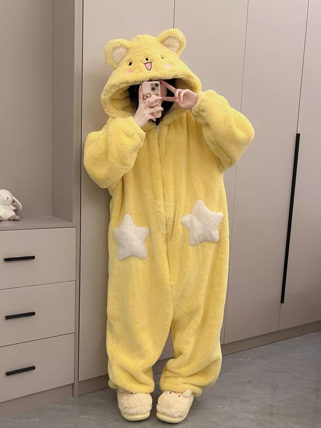 Women's Cartoon Hooded Kigurum - Fleece Hoodie Lined 评论和价格